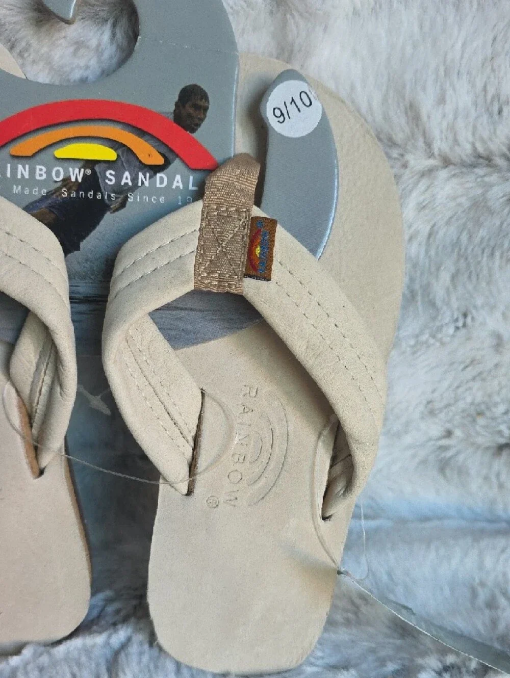 Rainbow Kids'‎ Flip Flops in Brown and Cream